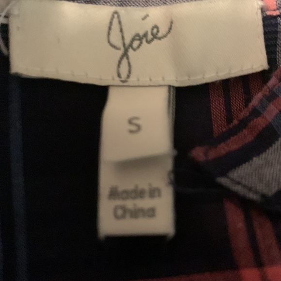 Joie Plaid Pullover Top Size Small - Picture 3 of 10